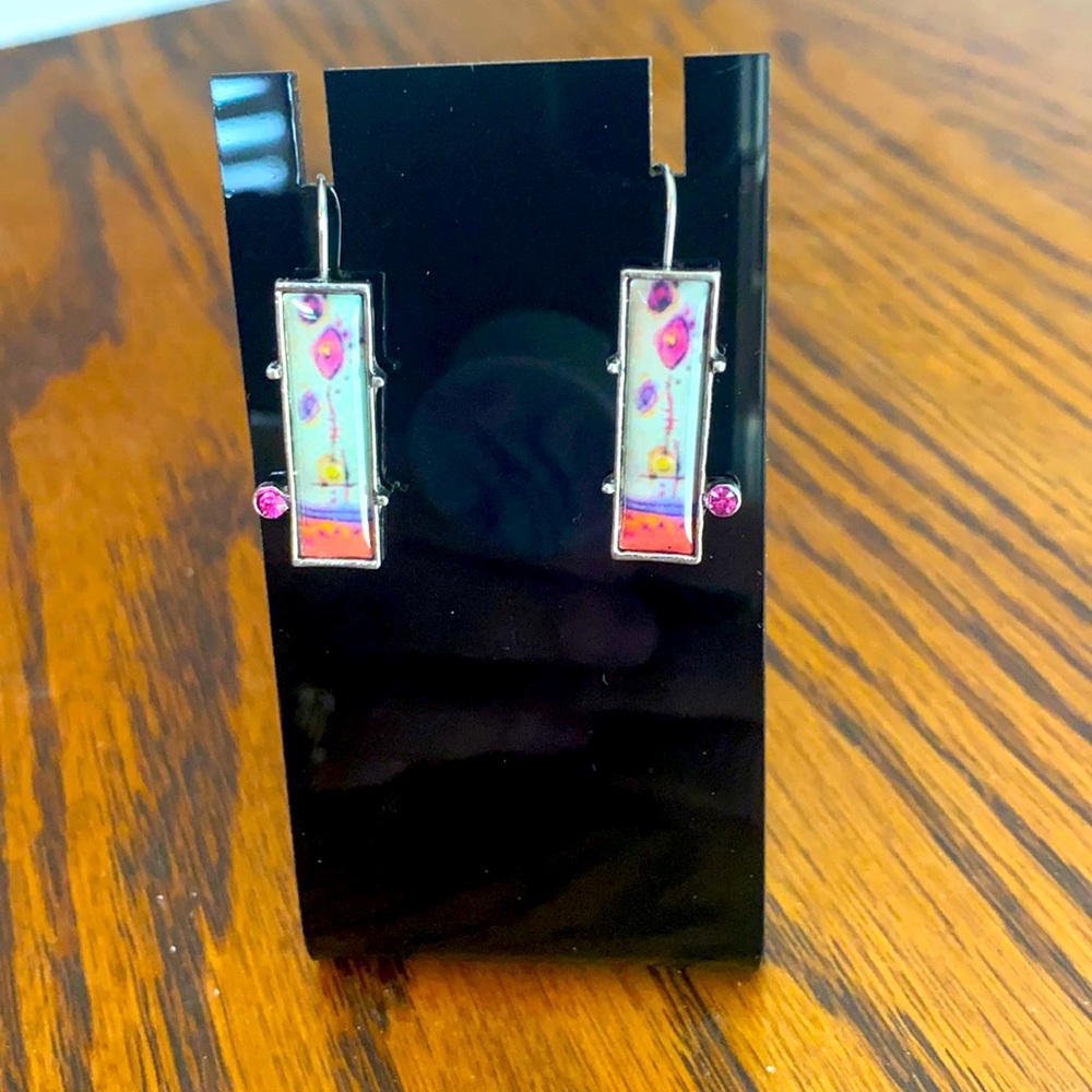 a pretty retro colourful earrings - Picture 1 of 3